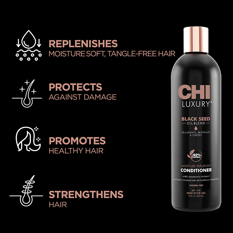 CHI Luxury Black Seed Oil Blend Moisture Replenish Conditioner 355ML - Image 2