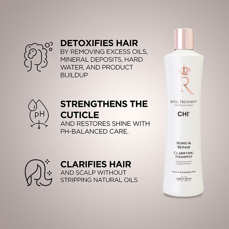 CHI Royal Treatment Bond and Repair Clarifying Shampoo 355ML - Image 2